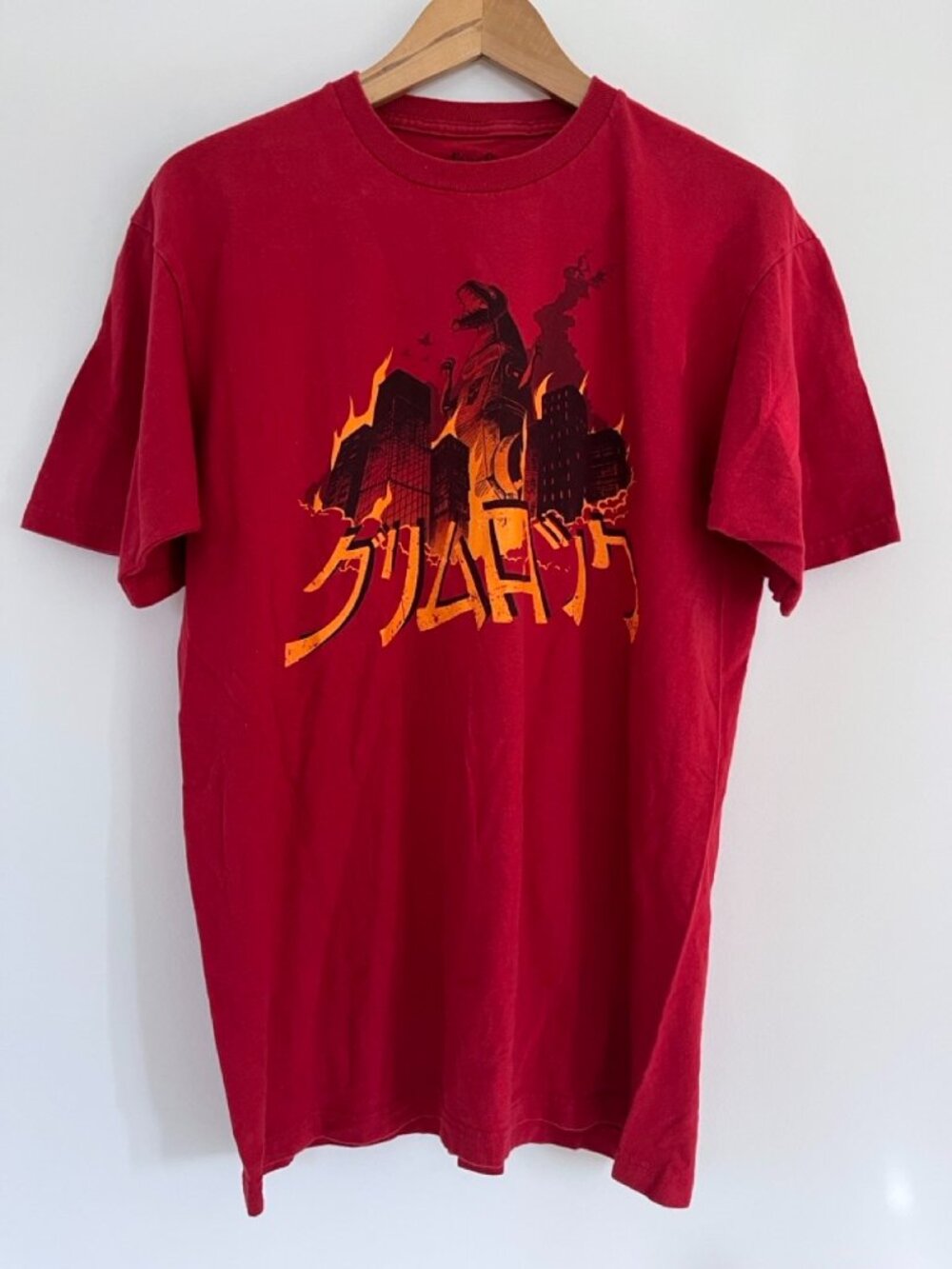 Transformers Grimlock Japanese Kaiju Graphic T-Shirt Red WeLoveFine Mens Large